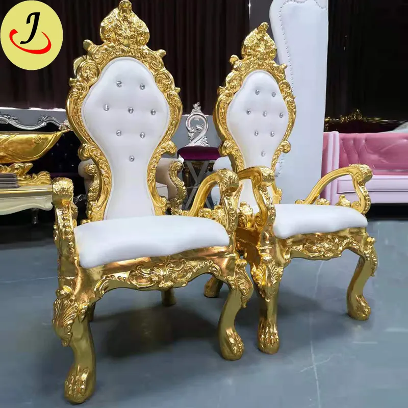 Poltrona de luxo, cadeira de casamento moderna dourada