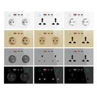 Prise de courant intelligente WiFi de type 147, double liaison, norme européenne, norme britannique, universelle, USB + type-c, 20W, ZigBee