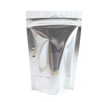 Sacs Doypack Autoportants Refermables en Mylar Argenté Brillant avec Fermeture Zip, Hermétiques pour Stockage Alimentaire, Sachets Souples