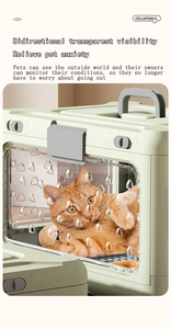 Cage de <span class=keywords><strong>transport</strong></span> pliable et écologique à quatre roues pour <span class=keywords><strong>animaux</strong></span> de compagnie, vente en gros <span class=keywords><strong>d</strong></span>'usine, transporteur en plastique pour chats, pour <span class=keywords><strong>avion</strong></span> et usage extérieur - Product Image 6