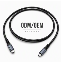 Kabel USB C ke USB C 60W, Transfer Data 480Mbps, Tipe C Male to Male, Kabel Pengisian Cepat Berbahan Nilon Kepang untuk Laptop dan Ponsel, 1m 2m