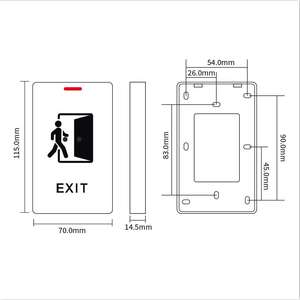 NO NC COM No Touch pulsante di uscita a infrarossi blocco della porta blocco interruttore per il sistema di controllo di accesso della porta - Product Image 5