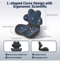 Coussin de chaise ergonomique en mousse à mémoire de forme en forme de L, coussin de siège de bureau pour soulager les douleurs du coccyx, soutien orthopédique pour la voiture et la maison