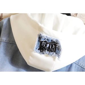 Chaqueta de Mezclilla para Hombre Babyhealthy con Capucha, Estilo Casual, con Botones, Tipo Trucker, con Parches, Resistente al Viento - Product Image 3