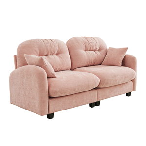 Divano Componibile Cloud in Tessuto Chenille, Design Ergonomico Trapuntato, Schiuma ad Alta Densità, Facile da Montare, per Soggiorni - Product Image 5