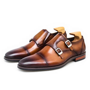 Zapatos <span class=keywords><strong>de</strong></span> cuero transpirables <span class=keywords><strong>de</strong></span> alta calidad para hombres con hebillas dobles, zapatos informales <span class=keywords><strong>de</strong></span> moda británica <span class=keywords><strong>de</strong></span> negocios formales, zapatos <span class=keywords><strong>de</strong></span> oficina para hombres - Product Image 1