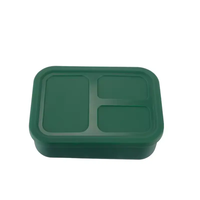 Produits certifiés pour bébés Boîte à lunch rectangulaire en silicone sans Bpa, ensemble d'assiettes en silicone pour bébé