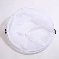 Grand panier à linge pliable cylindrique, design en maille durable, sac de rangement multifonctionnel pour vêtements et linge domestique