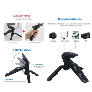 Kit de toma de vídeo Cámara Teléfono Pulpo Trípode Kit de vídeo Luz LED Micrófono Trípode Manos Kit de iluminación de vídeo Selfie Stick