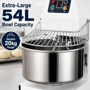 Safe Operation HS50 Spiral Dough <b>Mixer</b> with Metal Guard Durable Stainless Steel 54L Industrial Flour <b>Mixer</b> for School Canteen - Product Image 4