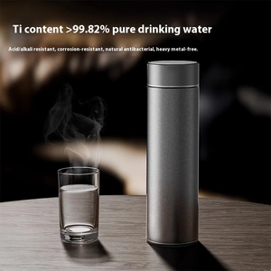 Taza aislada de titanio puro para la salud, taza de agua antibacteriana, taza de té portátil de gran capacidad, taza aislada para el hogar y la Oficina - Product Image 1