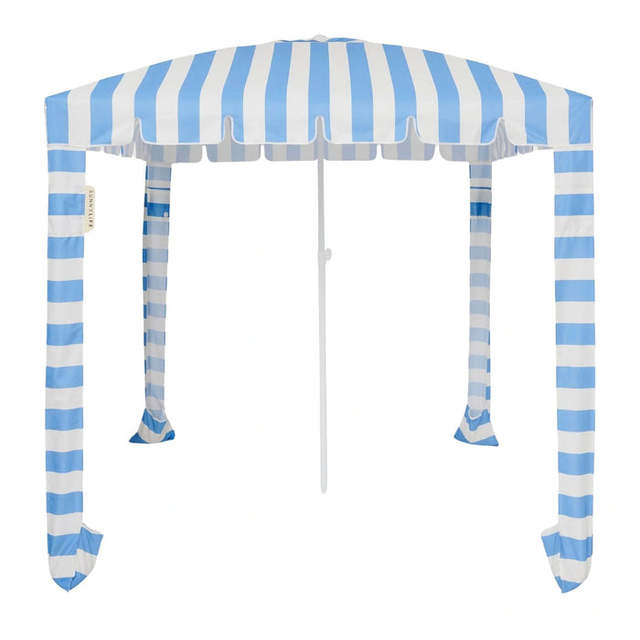 Stripe Portable Windproof Uv50+ Beach Shade Tent Sun Shelter Pop up Outdoor Beach Umbrella Cabanas,Custom Printing 6.5ft 7ft