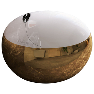 Chauffe-eau intelligent de luxe au design moderne, plaqué or, en céramique de haute qualité, avec télécommande, à poser au sol, à siphon en S - Product Image 2