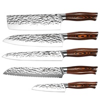 Couteaux de cuisine martelés japonais les plus pointus Couteau de chef professionnel pour la cuisine