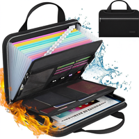 Porte-documents extensible A4 à 12 pochettes, ignifuge, imperméable, en silicone, organiseur portable, sac à documents