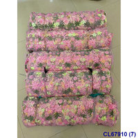 Tissu de dentelle de mariage brodé de fleurs 3D, de perles et de paillettes, tendance