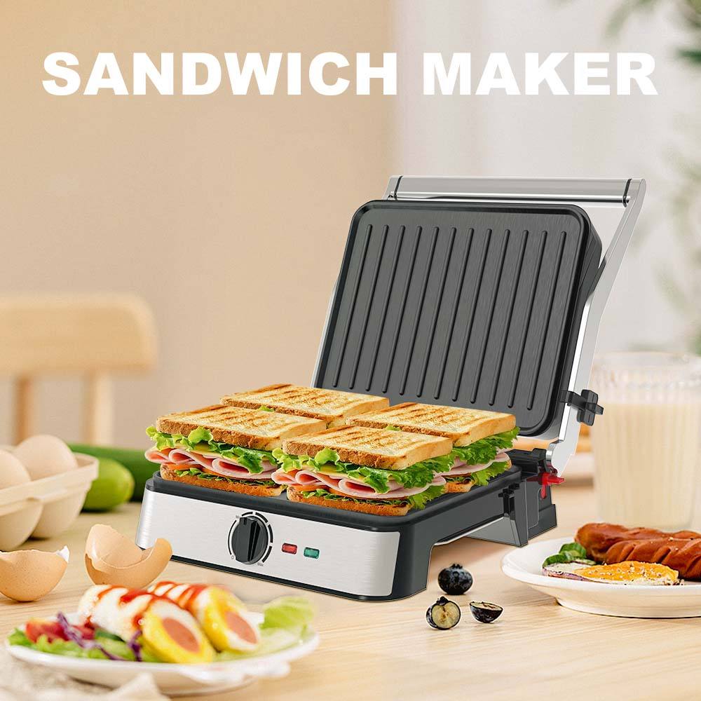 WINNING STAR ST-9399 2200W Non-Stick Panini Sandwich Machine for