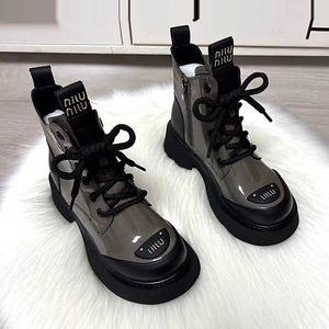 Bottines <span class=keywords><strong>Martin</strong></span> britanniques pour femmes, nouvelle collection 2026, semelle épaisse, bottes hautes d'automne et d'hiver, bottes courtes tendance - Product Image 4