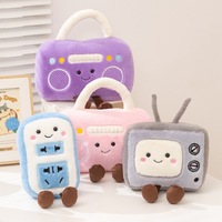 Peluche amusante en forme de prise radio-télévision rétro, jouet en peluche mignon, cadeau d'anniversaire intéressant pour enfants, vente en gros
