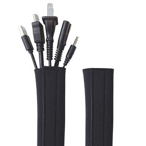 Penjualan laris tas organiser lengan kabel 2 pak kustom penutup ritsleting Neoprene <span class=keywords><strong>Loop</strong></span> kait untuk manajemen kabel TV komputer meja - Product Image 6