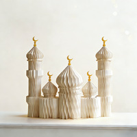 Décoration de mosquée pliable DIY la plus vendue avec forme de lune et d'étoile, certifiée ISO, fournitures de fête islamique pour usage intérieur