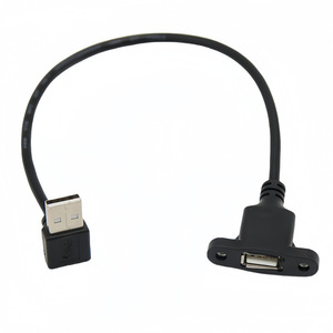 Usb Extension Cable Male To Female Right Angle With <b>Screw</b> Holes Dustproof And Rustproof 40g <b>Copper</b> Wire - Product Image 2