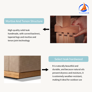 El más nuevo diseño en forma de L sofá al aire libre de teca popular al aire libre de madera de teca <span class=keywords><strong>Tropicana</strong></span> muebles al aire libre Alemania - Product Image 4