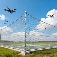 Clôture de sécurité anti-drone en acier galvanisé avec maille en corde tissée à armure simple pour une protection optimale