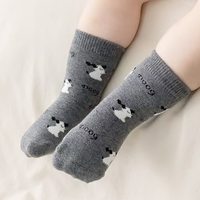 Lot de 5 paires de chaussettes mi-mollet pour enfants, nouvelle collection 2026, en coton doux, pour bébés, motif dessin animé mignon, chaussettes d'école rayées, pour l'automne et le printemps, âge 0-8 ans