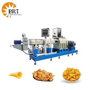 Sala de chips crujientes totalmente automática, máquina industrial de proceso de alimentos para aperitivos, cuentas, bugles