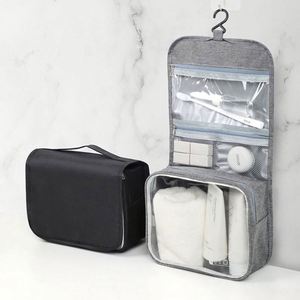 Nouvelle trousse de toilette de voyage 2025 pour la fête des pères, avec fermeture éclair, en PVC imperméable et tissu Oxford, à suspendre, avec crochet - Product Image 5