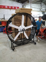 Ventilateur mobile industriel à tambour, entraînement par courroie, haute vitesse, robuste, en métal, 36, 42, 48 pouces, 110V/240V, pour refroidissement au sol