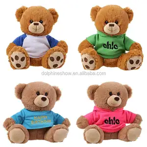 Regalo promocional lindo barato personalizado empresa Logo peluche suave juguete personalizado oso de peluche camiseta