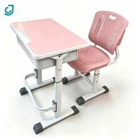 Ensemble Chaise et Pupitre Scolaire Monoplace en Gros, Hauteur Réglable, Cadre Métallique, Plateau MDF, Double Élément, pour Projets en Classe