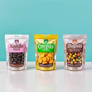 Factory Customized 11 Colors Sealed Food Grade Snacks Packaging Bags Aluminum Foil Zipper Packaging Bags Stand up <b>Pouch</b> - Product Image 3
