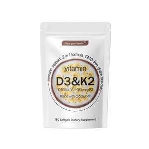 Vitamina D3 + K2 Softgels densità ossea capsule supporto integratore alimentare funzione muscolare sana integratore di forza ossea - Product Image 1