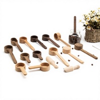 Cuillère doseuse en bois pour café et poudre, cuillère à sel, design moderne et épuré, pièces en bois CNC