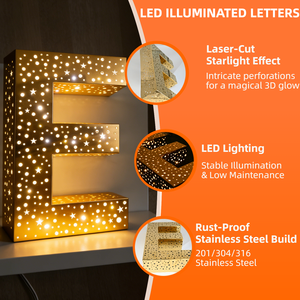 Enseigne LED 3D <span class=keywords><strong>de</strong></span> luxe en acier inoxydable avec éclairage frontal et logo personnalisé perforé sur le côté pour enseigne extérieure <span class=keywords><strong>de</strong></span> café - Product Image 4