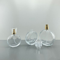 Flacons de parfum vides rechargeables en verre de 30 ml, 50 ml, 100 ml, atomiseur de parfum plat et rond, vaporisateur de parfum, huile essentielle, flacons de parfum