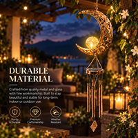 Lampes solaires de jardin d'extérieur, lampe décorative LED soleil et lune, éclairage paysager pour pelouse, cour, allée, patio, décoration de jardin