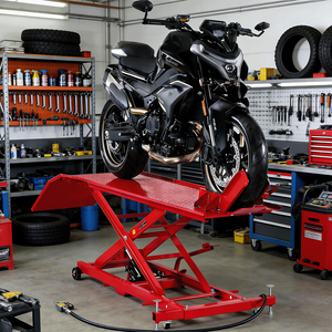 <span class=keywords><strong>Table</strong></span> à air à ciseaux de 1000 lb, rampe de levage pneumatique hydraulique pour la réparation de motos - Product Image 2