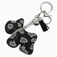 Pendentif en forme de hibou avec œil porte-bonheur, entièrement orné de strass étincelants et de pompons, ornement suspendu de haute qualité, porte-clés le plus vendu