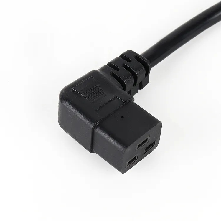 Штекер постоянного тока IEC C19 к C20 шнур питания 90 градусов разъем Чистый медный провод ПВХ кабель питания для компьютера