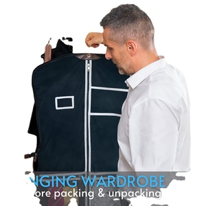 Free Sample Mergeboon Heavy Duty Garment <b>Bags</b> for Hanging <b>Clothes</b> Carry on Garment <b>Bags</b> Suit <b>Storage</b> <b>Bag</b> RPET - Product Image 5
