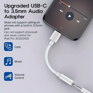 Adaptateur casque Type-C 3,5 mm vers Type-C compatible avec le câble adaptateur <span class=keywords><strong>audio</strong></span> Apple pour la conversion vocale en direct - Product Image 2