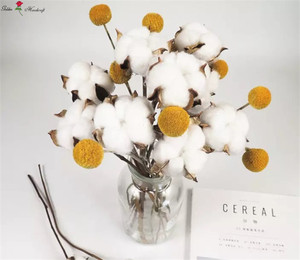 QSLH-S0427 tự nhiên màu vàng <span class=keywords><strong>Billy</strong></span> nút quả bóng craspedia hoa khô nhà hàng thủ công bên đám cưới giáng sinh Halloween phục sinh - Product Image 4