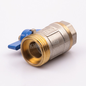 Robinet à bille en laiton forgé 3/4 po avec poignée bleue pour le contrôle du débit d'eau, usage industriel - Product Image 3