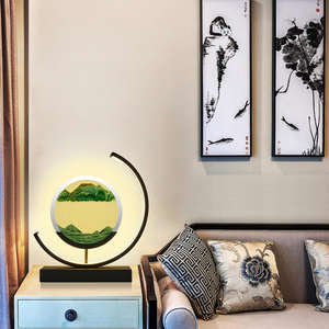 Dinámico 3D LED que fluye pintura mesa noche luz rápida regulable Control remoto arena móvil arte vidrio Material alimentado por batería - Product Image 6