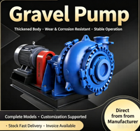 Pompe centrifuge horizontale robuste pour boues, haute résistance au chrome, résistante à l'usure, pour le transfert de boues, de sable et de gravier dans l'exploitation minière et la dragage