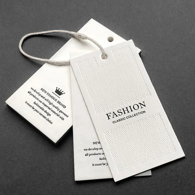 Hangtags Wholesale Reusable Quality Cheap Custom Own Logo Hang Tag Hangtags For Clothing With String